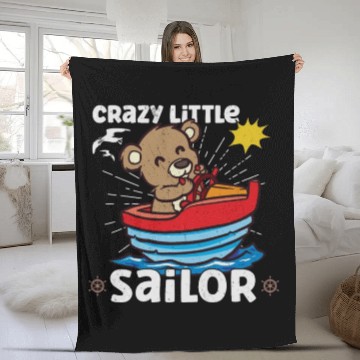 Discover Sailing Sailboat Boating Kid Child Yacht Boat Fleece Blankets