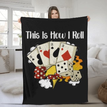 Discover Poker Casino Poker Player Gambling Roulette Gift Fleece Blankets