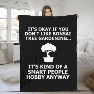Discover Bonsai Tree Fleece Blankets Funny Smart People Gardener