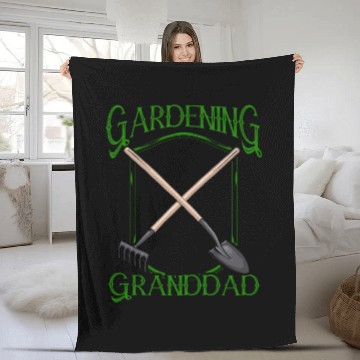Discover Gardening Grandad Landscaping Granddad Grandpa Fleece Blankets