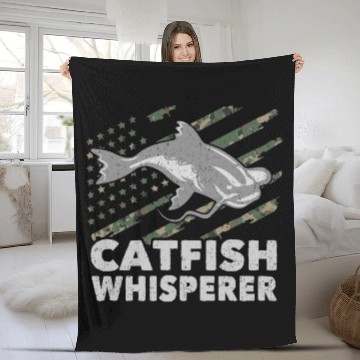 Discover Catfish Whisperer - Wels Catfish Hunter Fleece Blankets