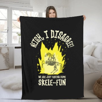 Discover Halloween Cowboy Skeleton Fun Horse Riding Fleece Blankets