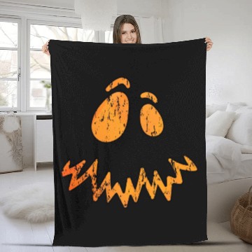 Discover Jack O Lantern Scary Carved Pumpkin Face Fleece Blankets
