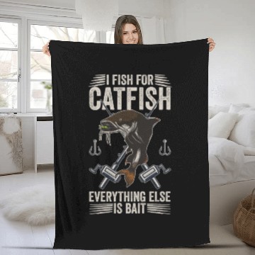 Discover I Fish For Catfish - Catfish Hunter Fleece Blankets