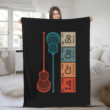 Discover Lacrosse Periodic Table Element Fleece Blankets, Lacrosse