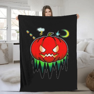 Discover Halloween Jack O Lantern Pumpkin Candy Costume Fleece Blankets