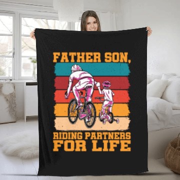 Discover Father Son, Riding Partners For Life Fleece Blankets
