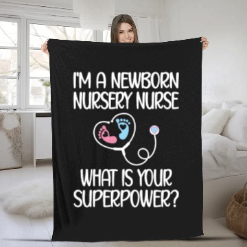Discover Newborn Nursery Nurse Newborn Nursery Nursing Gift Fleece Blankets