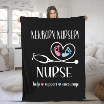 Discover Newborn Nursery Nurse Newborn Nursery Nursing Gift Fleece Blankets