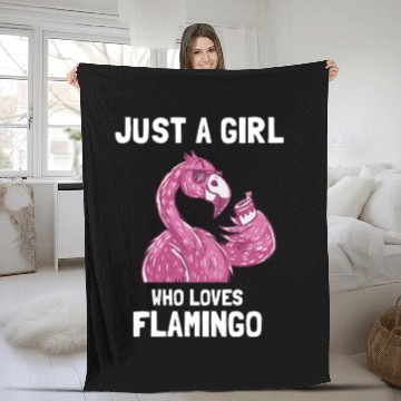 Discover Flamingo loving Girl Fleece Blankets