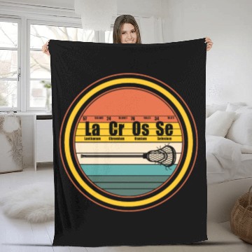 Discover Lacrosse Periodic Table Element Fleece Blankets, Lacrosse