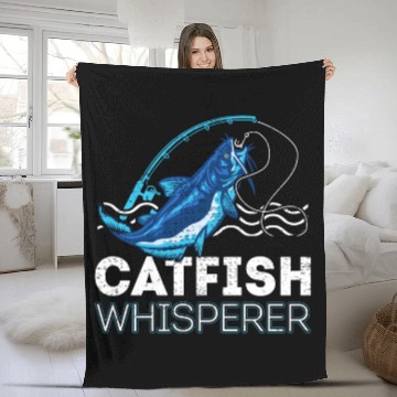 Discover Catfish Whisperer - Wels Catfish Hunter Fleece Blankets