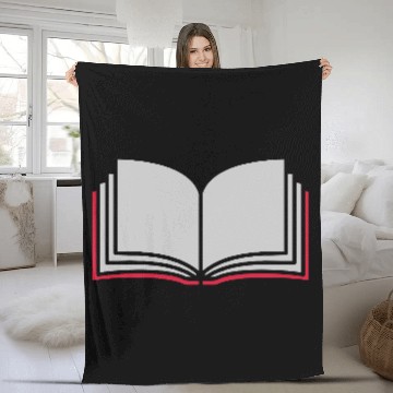 Discover learning open book pages Fleece Blankets