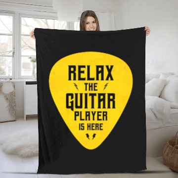 Discover Relax The Guitar Player Is Here Fleece Blankets