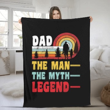 Discover dad the man the myth the legend Fleece Blankets