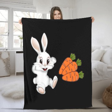 Discover rabbit Fleece Blankets