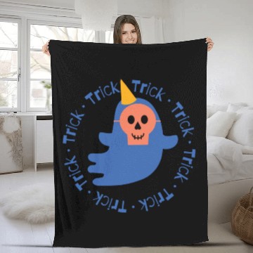 Discover Halloween Trick Fleece Blankets