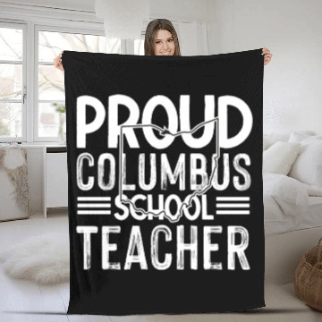 Discover Proud columbus school teacher Columbus Ohio School Fleece Blankets