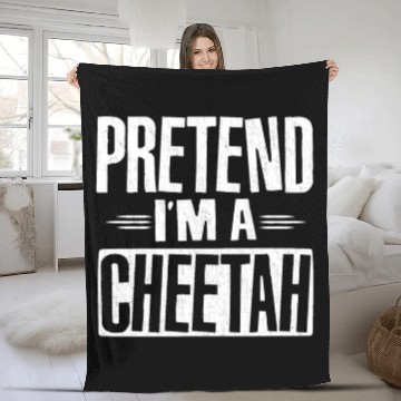 Discover Pretend I'm A Cheetah Easy Lazy Halloween Costume Fleece Blankets