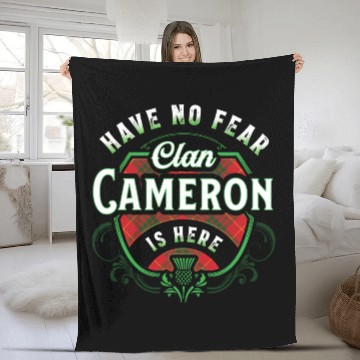 Discover Funny Scottish Clan Cameron Tartan Have No Fear Fleece Blankets