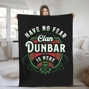 Discover Funny Scottish Clan Dunbar Tartan Have No Fear Fleece Blankets