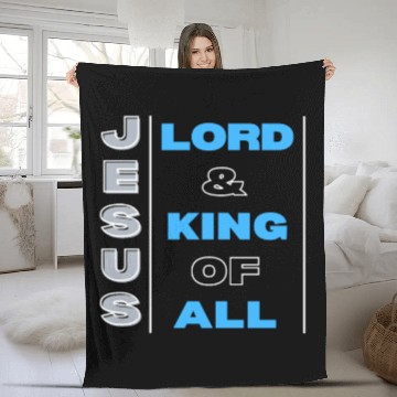Discover JESUS IS LORD & KING Fleece Blankets