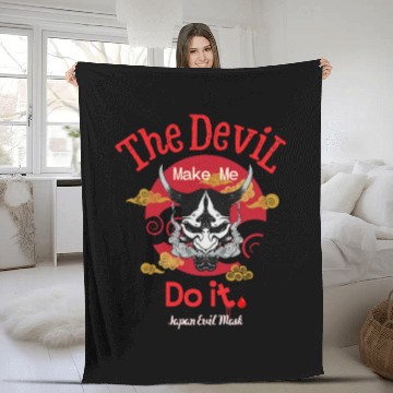 Discover The Devil Make Me Do It Japan Evil Gold Cloud. Fleece Blankets