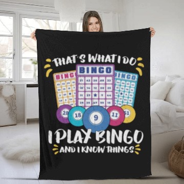 Discover Bingo Card Game Grandma Bingo Player Bingo Cards Fleece Blankets
