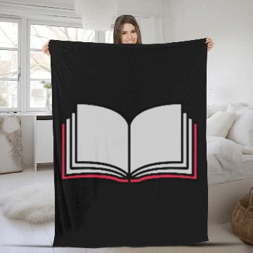 Discover school open book pages Fleece Blankets