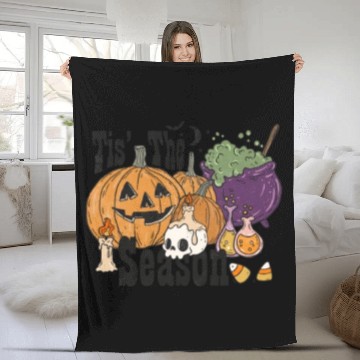 Discover Fun Halloween Designs Tis the Season Fleece Blankets