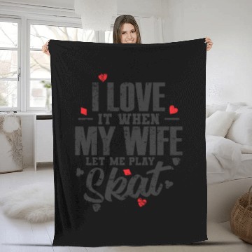 Discover I Love it when my Wife let me play Skat Fleece Blankets