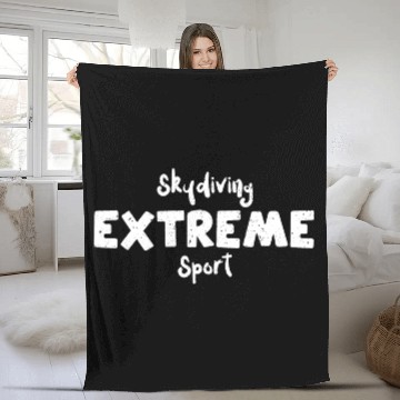 Discover Skydiving Extreme Sport - Hobbies Fleece Blankets