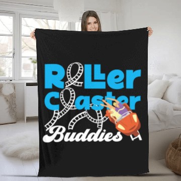 Discover Roller Coaster Friends Besties Fleece Blankets