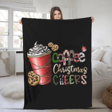 Discover I Run On Coffee And Christmas Cheers Fleece Blankets