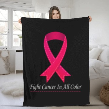 Discover Cancer Sucks In Every Color Fighter Fight Support Fleece Blankets