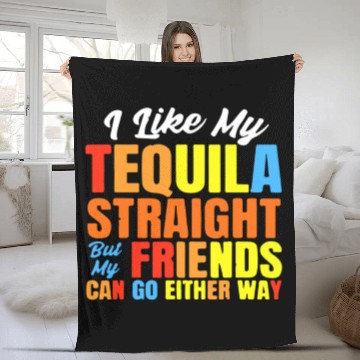 Discover I Just Like My Tequila Straight LGBT Pride Fleece Blankets