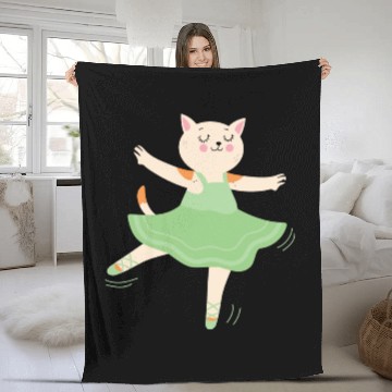 Discover Ballet Dance Pig Fleece Blankets