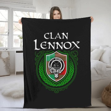 Discover Clan Lennox Scottish Crest Badge and Tartan Fleece Blankets