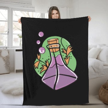 Discover A glass of purple poison with Fall leaves Fleece Blankets