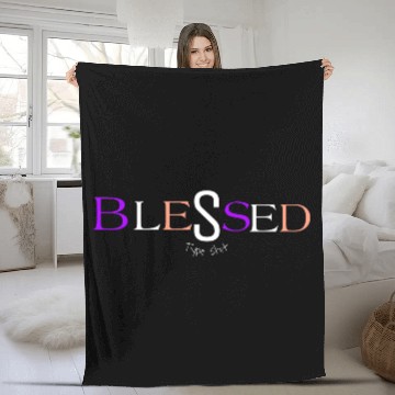 Discover Purple and pink blessed aka pimp shit type shit Fleece Blankets