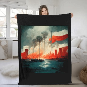 Discover No War Sad Painting Fleece Blankets