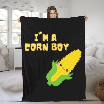 Discover Corn Boy - Corntastic Design Corn Kid Fleece Blankets