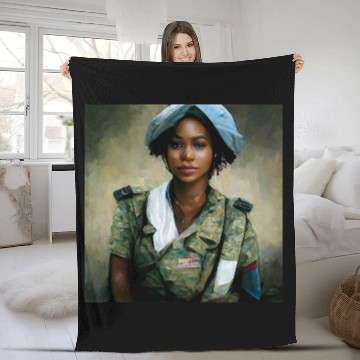 Discover Beautiful US army combat medic painting Fleece Blankets