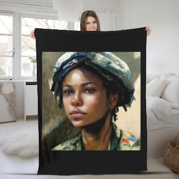 Discover Beautiful US army combat medic painting Fleece Blankets