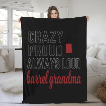 Discover Barrel Racing Grandma Barrel Racing Grandmother Fleece Blankets