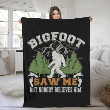 Discover Bigfoot saw me but nobody believes him - folklore Fleece Blankets