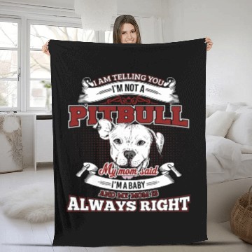 Discover Pitbull Dog Lover Pit Bull Terrier Puppy Fleece Blankets