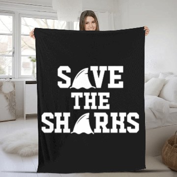 Discover Shark Lovers Marine Biologist Save The Sharks Fleece Blankets