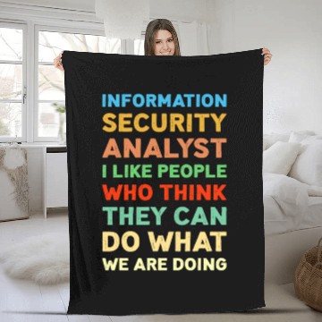 Discover Information Security Analyst I Like People Fleece Blankets