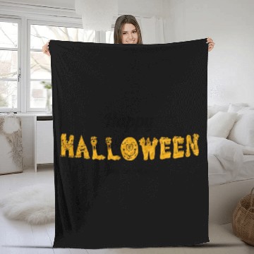 Discover Happy Halloween Monster trick or treat Fleece Blankets